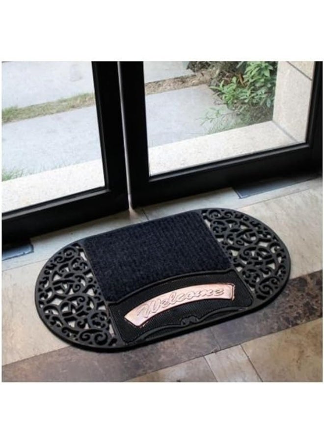 Gereric Decorative Welcome Door Mat, Welcome Entrance Door Mat, out door & indoor 50 * 80 cm (Oval) - Image 2